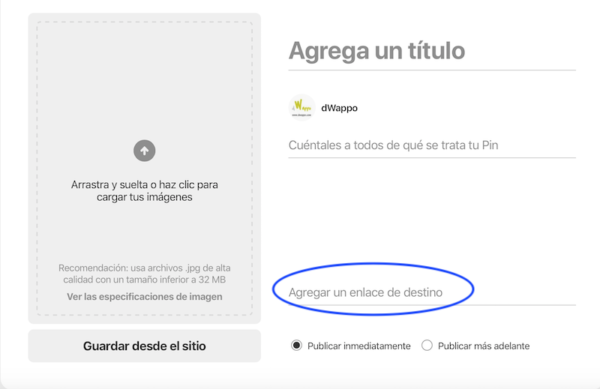 Estrategias de Link building - Pinterest