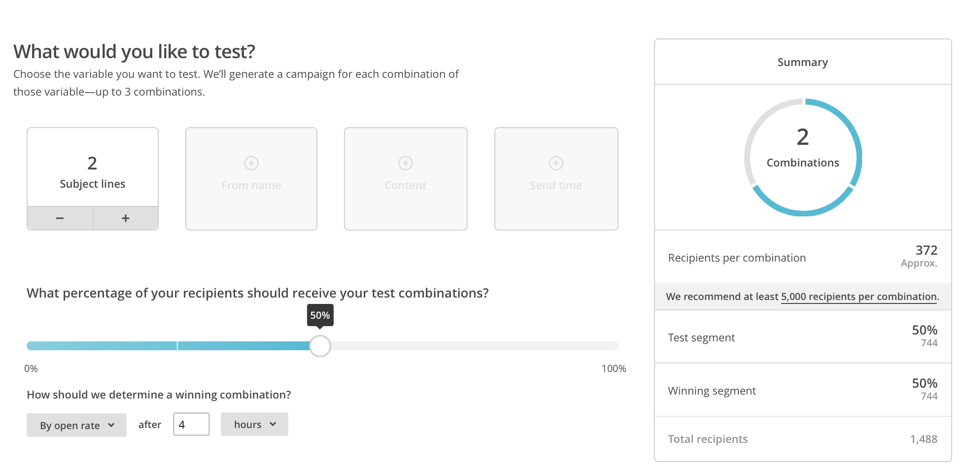 Creacion de Campañas ::B Testing en Mailchimp