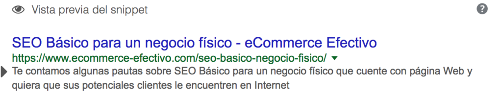 SEO Básico para un negocio físico