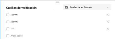 Diseñar encuestas online con Google Forms - Casillas de verificacion