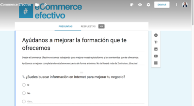 Diseñar encuestas online con Google Forms - Cabecera