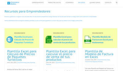 Portales Web de Ayuda a Emprendedores - eCommerce Efectivo