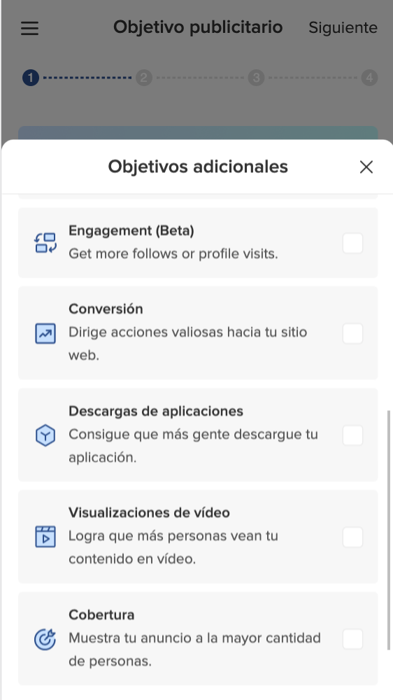 Objetivos de campañas en Tik Tok