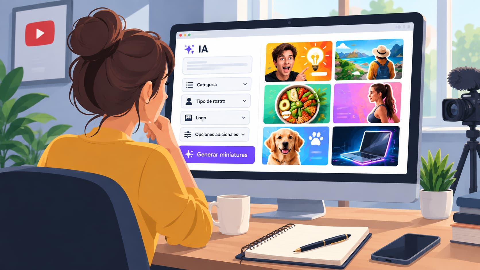 Como crear miniaturas de youtube con IA